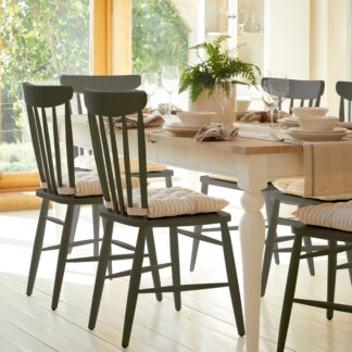 An Image of Churchgate 1 Rectangle Table & 6 Graphite Chairs Multi Coloured