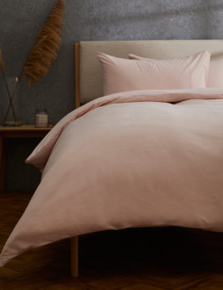 An Image of M&S Pure Cotton Brushed Bedding Set