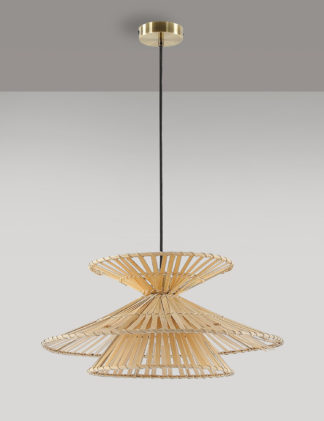 An Image of M&S Wicker Pendant Light