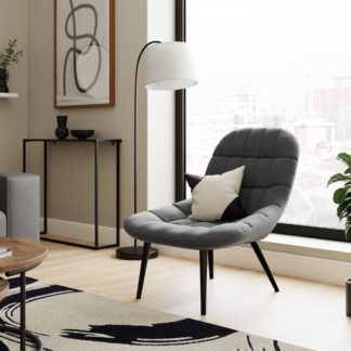 An Image of Karter Faux Wool Chair Grey