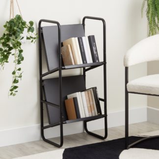 An Image of Magazine Vinyl Storage Tower Black