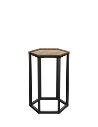An Image of M&S Hexagonal Mango Wood Side Table