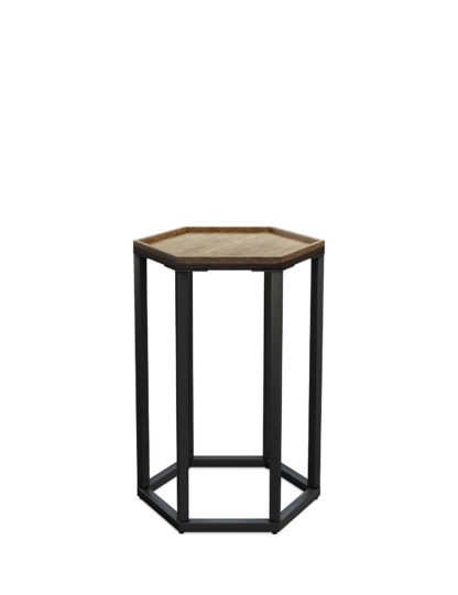 An Image of M&S Hexagonal Mango Wood Side Table