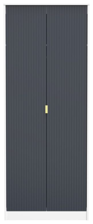 An Image of Galatina 2 Door Wardrobe - Blue & White