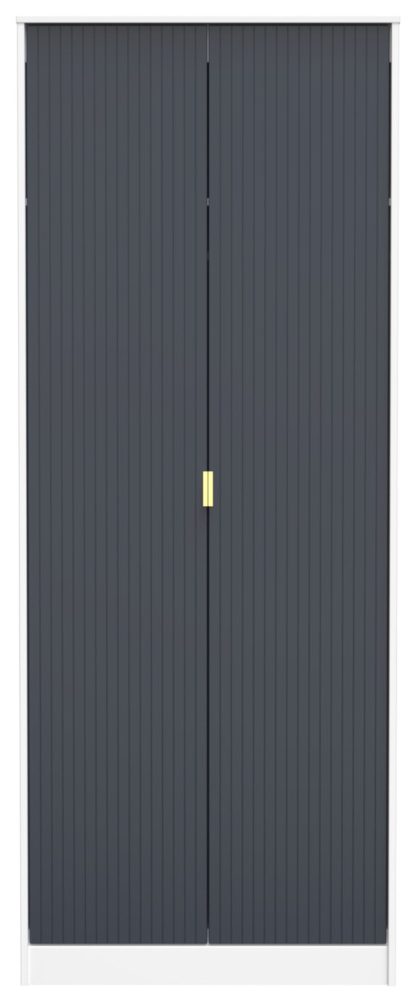 An Image of Galatina 2 Door Wardrobe - Blue & White