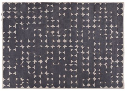 645b2cbb546c98436935b6114aa407d7737778fcd5e13b0fca9f32b50ed77e55.jpg An Image of Habitat Penrose Patterned Wool Rug - 170x240cm - Grey