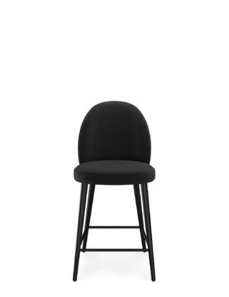 An Image of M&S Curved Back Velvet Barstool