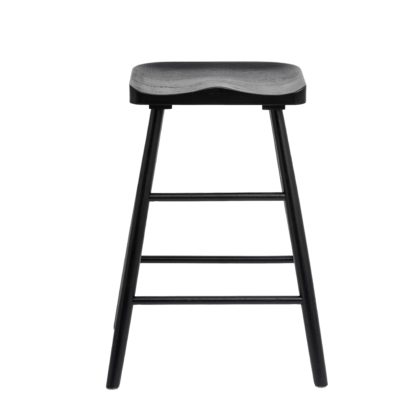 An Image of Loxwood Black Bar Stool Black