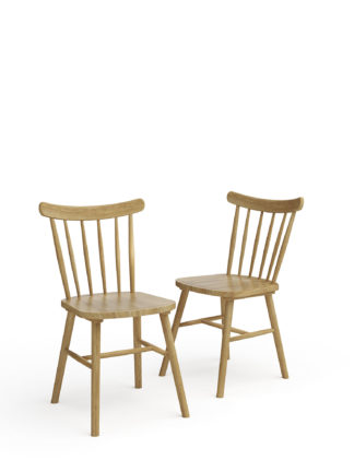An Image of M&S Set of 2 Newark Spindle Dining Chairs