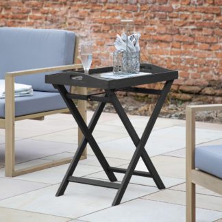 An Image of Rimini Charcoal Tray Table Charcoal