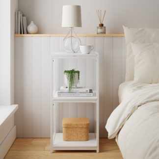 An Image of Modular White 3 Shelf Small Shelving Unit White