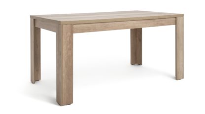 An Image of Habitat Preston Wood Effect Dining Table - Oak
