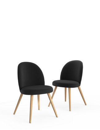 An Image of M&S Set of 2 Velvet Dining Chairs