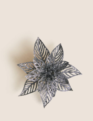 An Image of M&S Silver Light Up Flower Decoration
