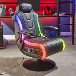 An Image of X Rocker Monsoon 4.1 Stereo Audio Gaming Chair with Vibrant LED Lighting Black