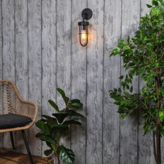 An Image of Woking Caged Outdoor Wall Light - Black