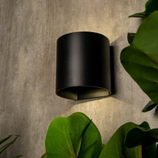 An Image of Maui Up-Down LED Outdoor Wall Light - Black