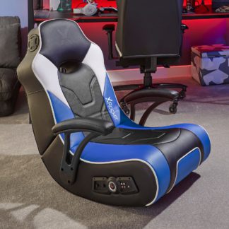 An Image of X Rocker G Force Sport 2.1 Audio Floor Rocker Gaming Chair Blue