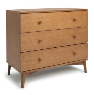 An Image of Habitat Kirk 3 Drawer Chest - Walnut