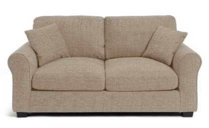 An Image of Habitat Lisbon Small Double Fabric Sofa Bed - Beige