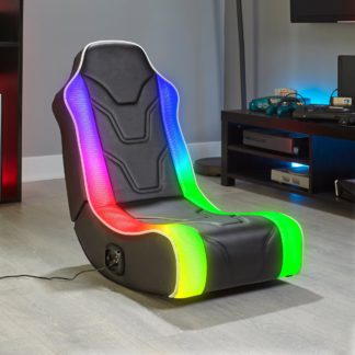An Image of X Rocker Chimera 2.0 Stereo Audio Gaming Chair with Vibrant LED Light Black