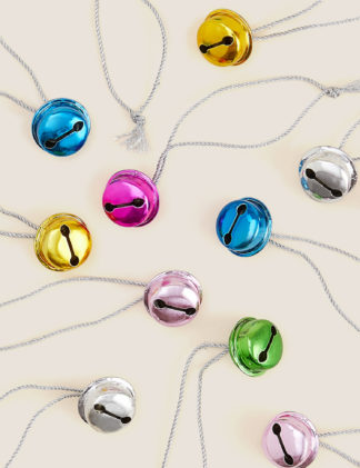 An Image of M&S 12 Pack Multicoloured Mini Bell Decorations, Multi