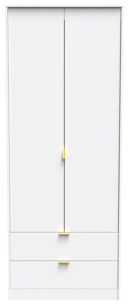 An Image of Messina 2 Door 2 Drawer Wardrobe - Green