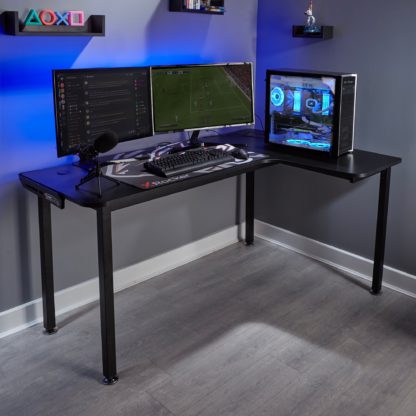 An Image of X Rocker Panther XL Esports Corner Right-Hand Gaming Desk Black