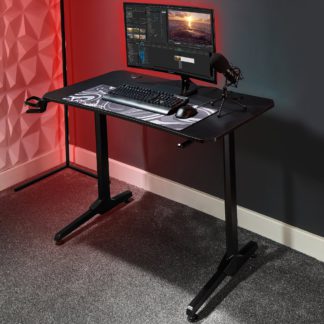 An Image of X Rocker Panther Esports Gaming Desk Black