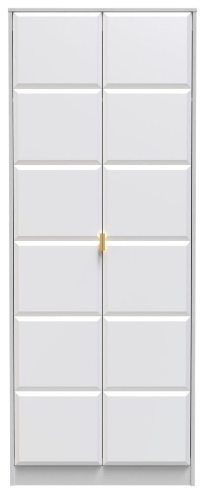 An Image of Calvello 2 Door Wardrobe - Off White