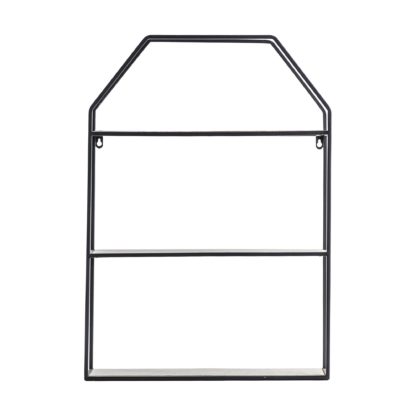 An Image of Ness Black Shelving Unit Black