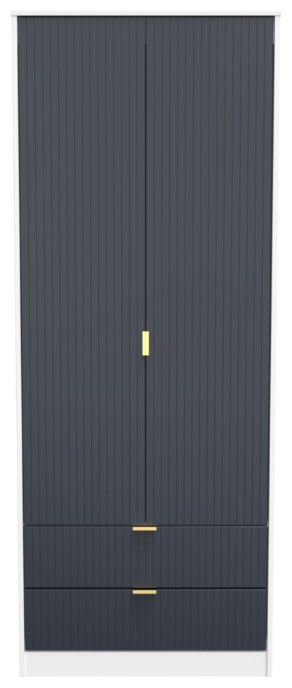 An Image of Galatina 2 Door Wardrobe - White & Oak