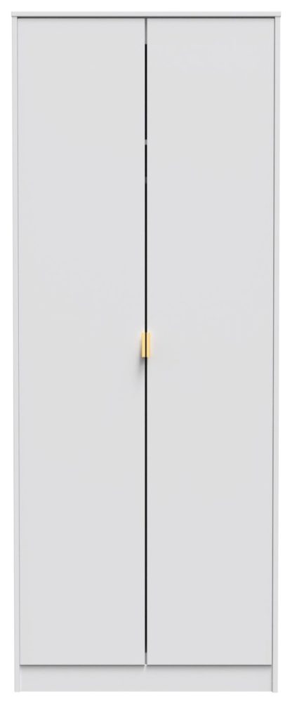 An Image of Messina 2 Door Wardrobe - White