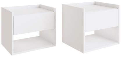 An Image of GFW Harmony 2 Bedside Table Set - White