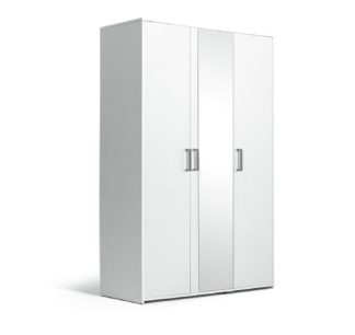 An Image of Argos Home Oslo 3 Door Mirror Wardrobe - White