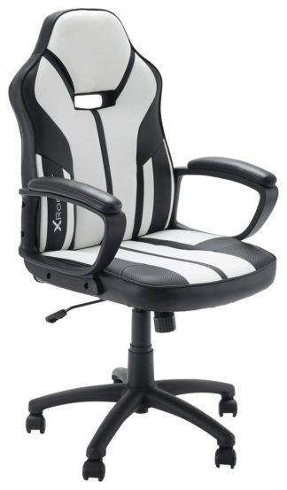 An Image of X Rocker Lunar Ergonomic Office Gaming Chair - Black & White