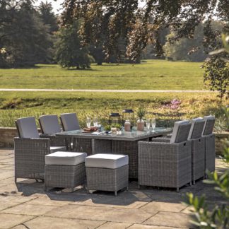 An Image of Granville Grey 10 Seater Cube Set Grey