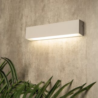 An Image of Cannes 10w Outdoor LED Linear Wall Light (IP54) - White