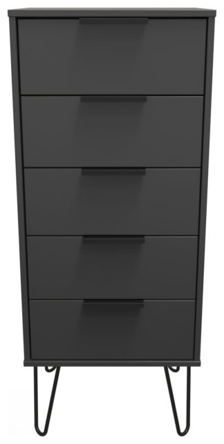 An Image of Verona 5 Drawer Tallboy - Grey