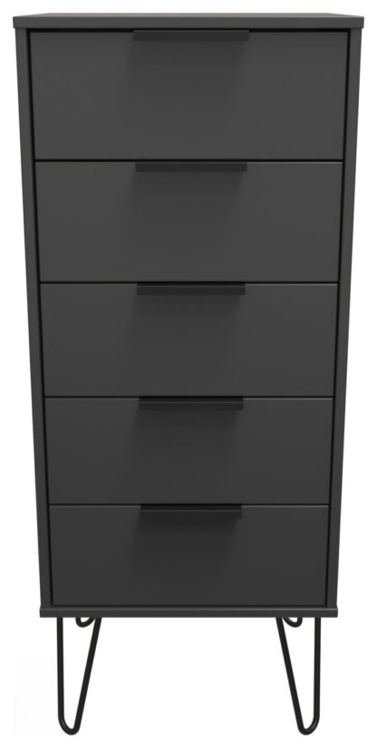 An Image of Verona 5 Drawer Tallboy - Grey