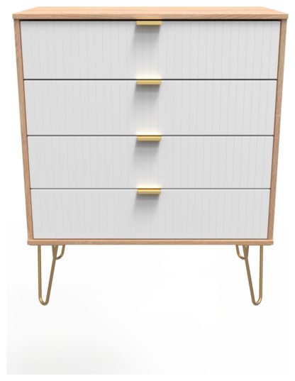 An Image of Galatina 4 Drawer Chest - Blue & White