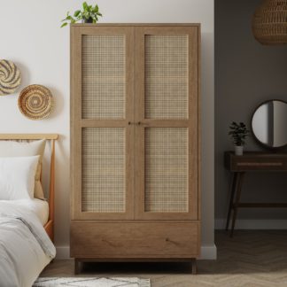 An Image of Indi Double Wardrobe Wood (Brown)