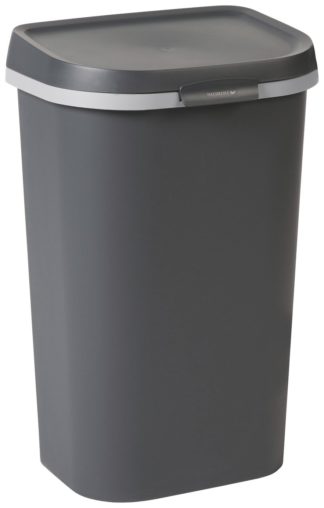 An Image of Curver Mistral 50L Resin Lift Top Bin - Grey