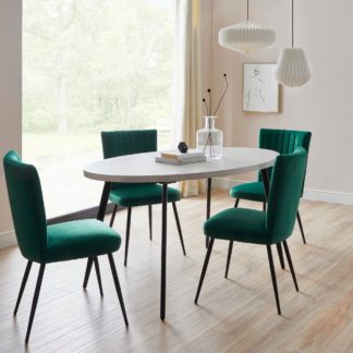 An Image of Zuri Dining Table with Taylor Chairs MultiColoured