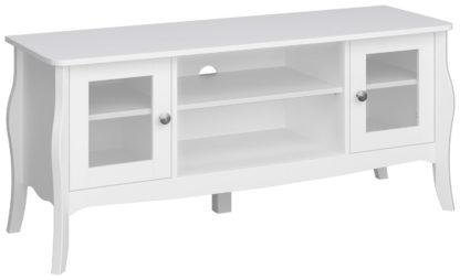 An Image of Baroque 4 Door TV Unit - White