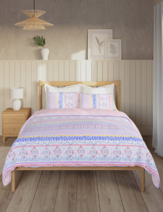 An Image of M&S Horizontal Stripe Bedding Set