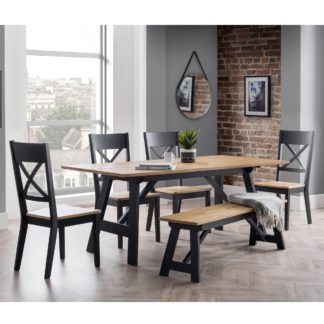 An Image of Hockley Dining Table Oak Black