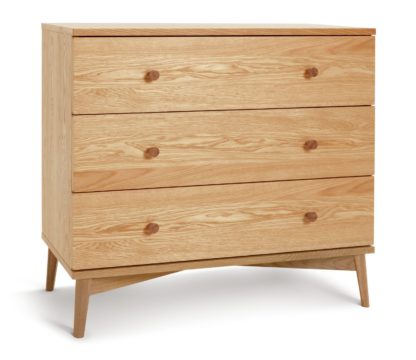 An Image of Habitat Kirk 3 Drawer Chest - Oak