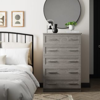 An Image of Toby 5 Drawer Chest Grey Grey