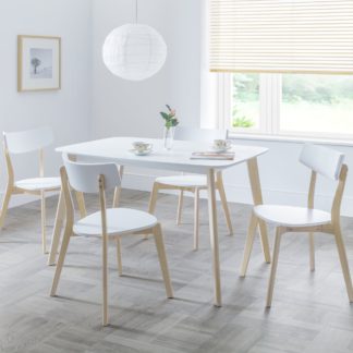 An Image of Casa Rectangular Dining Table White White